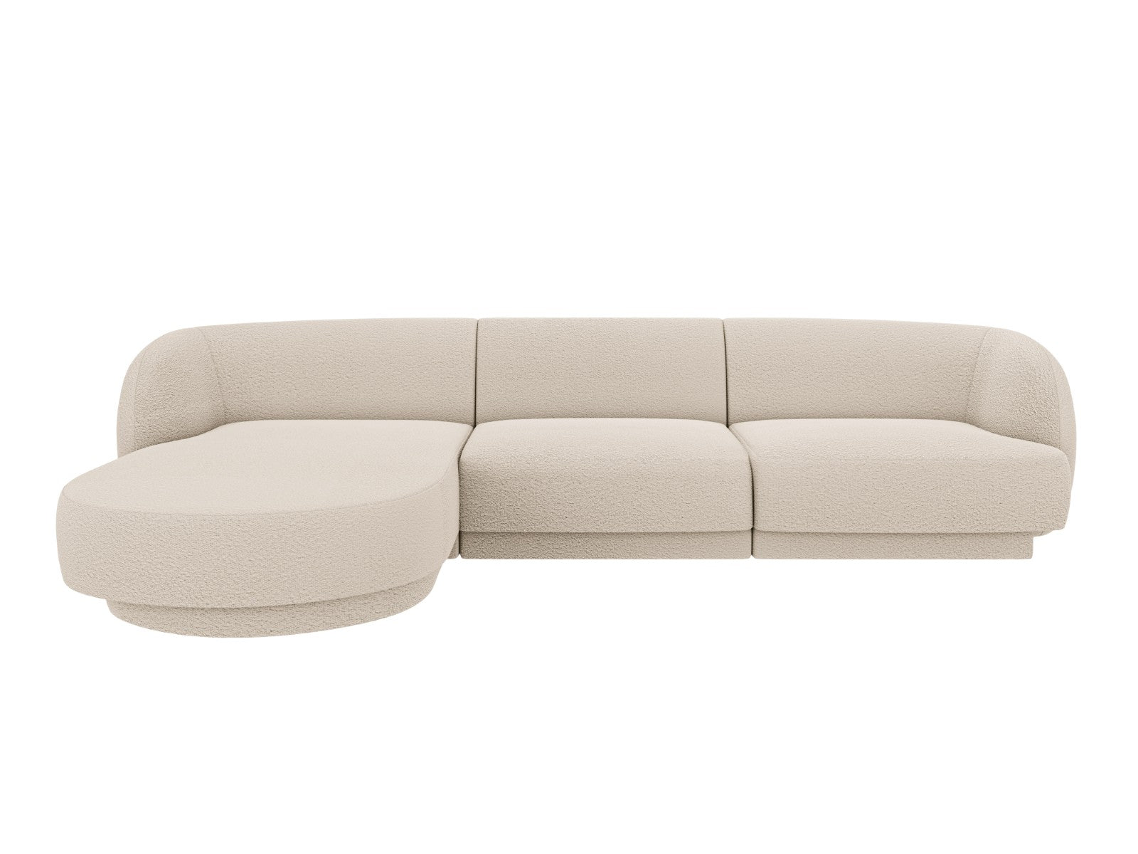 Micadoni Poef Miley 4-zits, boucle beige - 156x255x70cm