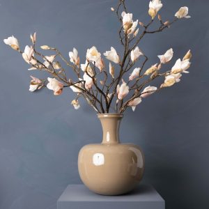 Madame Fleurie Magnolia Magnifique Boeket inclusief Vaas – Luxe Zijden