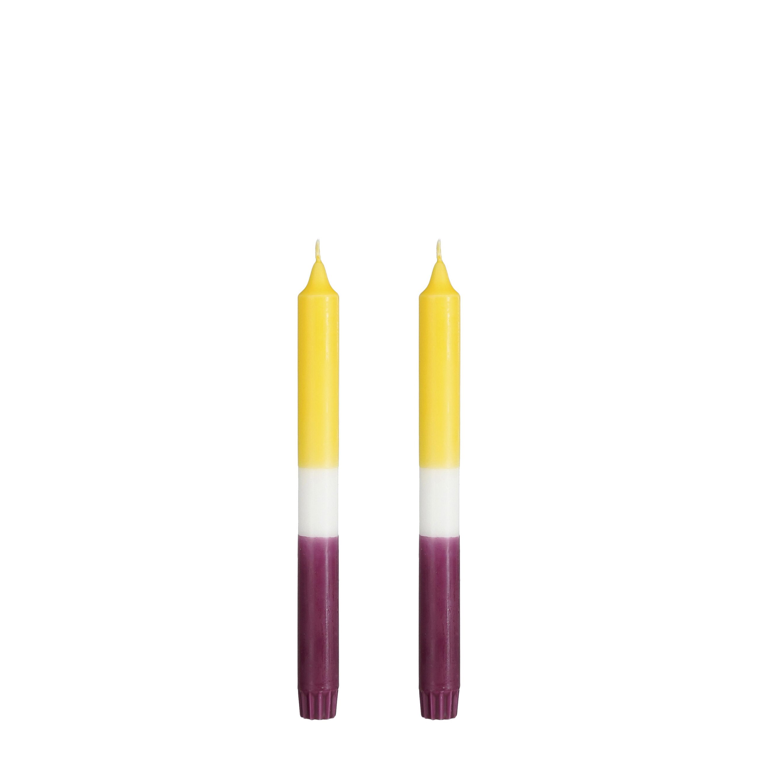 Mica Decorations Dip-dye Dinerkaars - Set van 2 - H25 cm - Geel