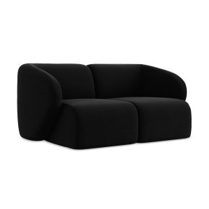 LaMiaSofa Tweezits modulaire bank Cervo – velours – zwart – 174x94x75