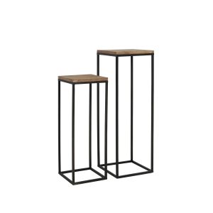 Light & Living bijzettafel YARULA – zwart,bruin – 35x35x102cm Light & Living bijzettafel YARULA – zwart,bruin – 35x35x102cm