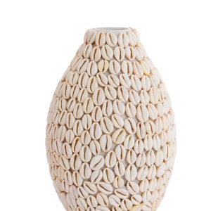 Light & Living vaas SHELL – Ø19x28cm – wit Light & Living vaas SHELL – Ø19x28cm – wit