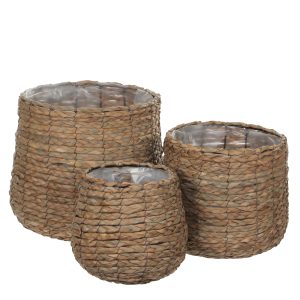 Mica Decorations Avalon Plantenmand – Set van 3 – H31 x Ø30 cm – Zeegr Mica Decorations Avalon Plantenmand – Set van 3 – H31 x Ø30 cm – Zeegr
