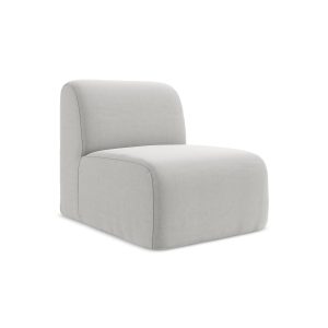 LaMiaSofa Bankmodule midden Cervo – velours – zilver – 70x94x75
