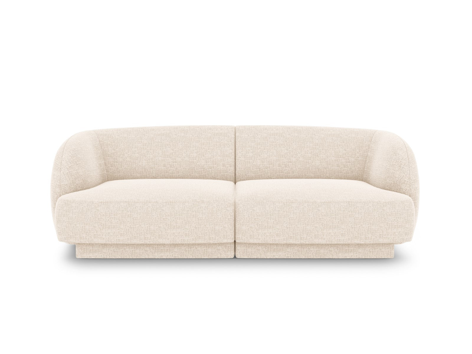 Micadoni Bank Miley 2-zits, chenille, lichtbeige - 90x180x70cm
