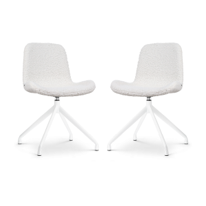 Nolon Nola-Fé Draaibare Eetkamerstoelen Set van 2 Teddy Wit – Zwart Nolon Nola-Fé Draaibare Eetkamerstoelen Set van 2 Teddy Wit – Zwart