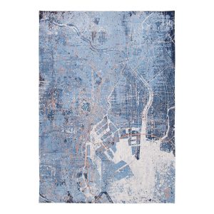 Louis De Poortere vloerkleed Conductive Blue – blauw – 100x140cm Louis De Poortere vloerkleed Conductive Blue – blauw – 100x140cm