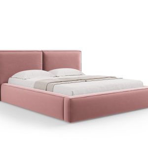 Micadoni Opbergbed met hoofdeinde Jodie 160x200cm, flueel, roze – 228x Micadoni Opbergbed met hoofdeinde Jodie 160x200cm, flueel, roze – 228x