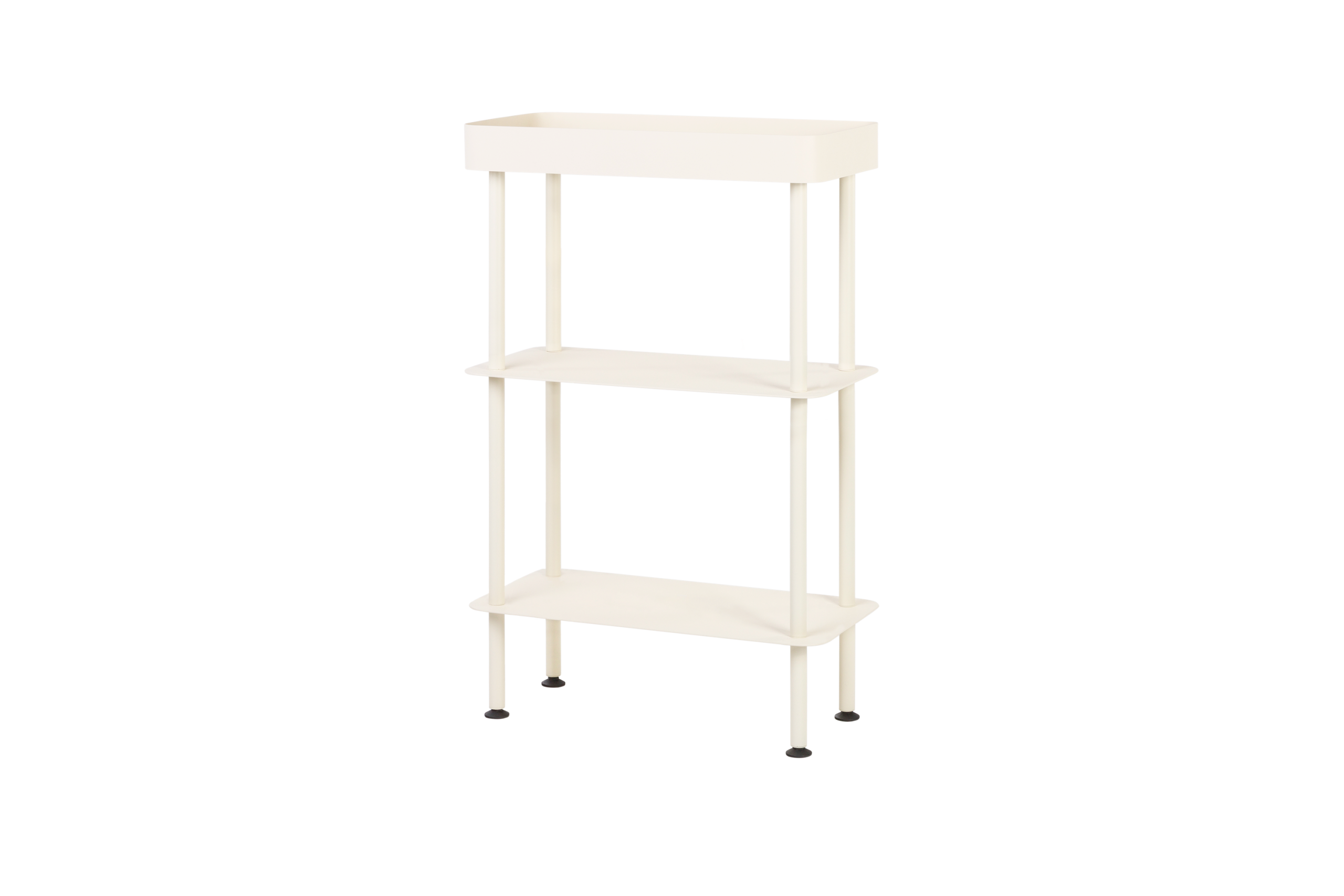 noo.ma Nolle Console 3-tier - compacte metalen sidetable, Piazza Beige