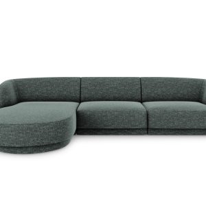 Micadoni linker hoekbank Miley 4-zits, chenille, olie – 156x255x70cm Micadoni linker hoekbank Miley 4-zits, chenille, olie – 156x255x70cm