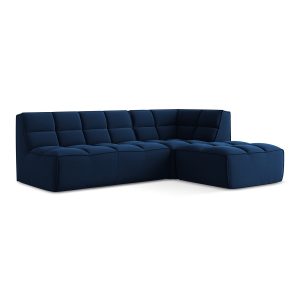 LaMiaSofa Modulaire hoekbank rechts Belluno – velours – koningsblauw – LaMiaSofa Modulaire hoekbank rechts Belluno – velours – koningsblauw –