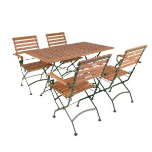 MaximaVida inklapbare acacia tuinset Toscana 120 cm olijfgroen – stoel MaximaVida inklapbare acacia tuinset Toscana 120 cm olijfgroen – stoel