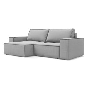 LaMiaSofa hoekbank links Livorno – velours – grijs – 257x148x82 LaMiaSofa hoekbank links Livorno – velours – grijs – 257x148x82