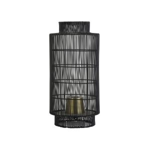 Light & Living tafellamp Gruaro – zwart – Ø24cm