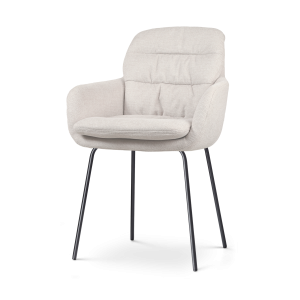 Nolon Nora-Mia Eetkamerstoel Beige – met Armleuning – Zwart Nolon Nora-Mia Eetkamerstoel Beige – met Armleuning – Zwart