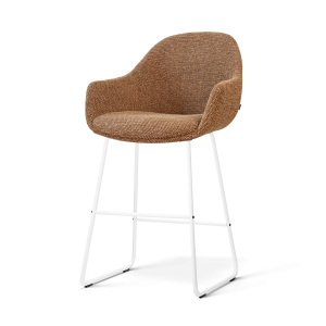 Nolon Nino-Mae barkruk bruin blend – wit onderstel – 65 cm