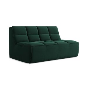 LaMiaSofa Tweezits modulaire bank Belluno – velours – flessengroen – 1