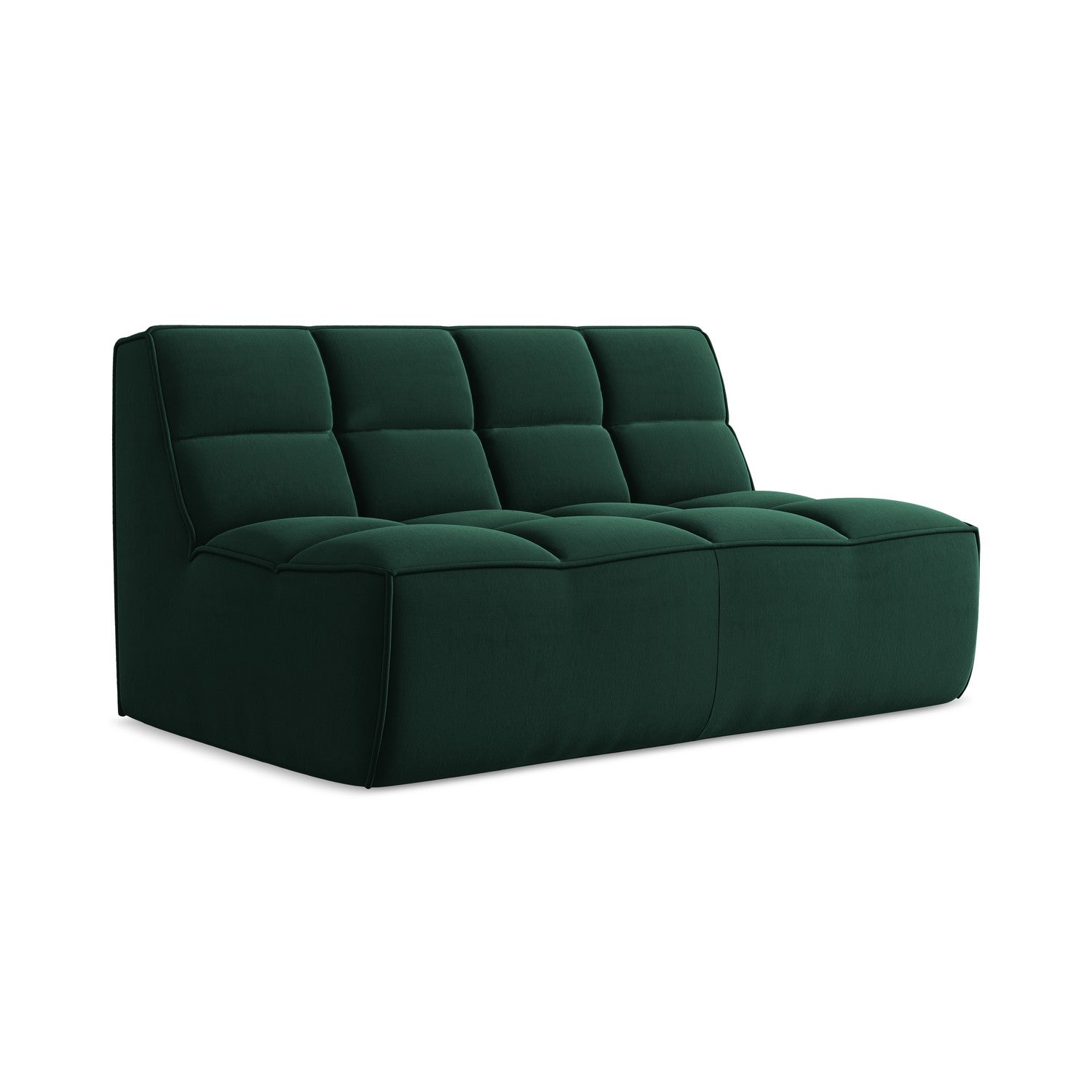 LaMiaSofa Tweezits modulaire bank Belluno - velours - flessengroen - 1