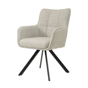 Livingfurn eetkamerstoel Tori Sand – zwart – set van 2 Livingfurn eetkamerstoel Tori Sand – zwart – set van 2