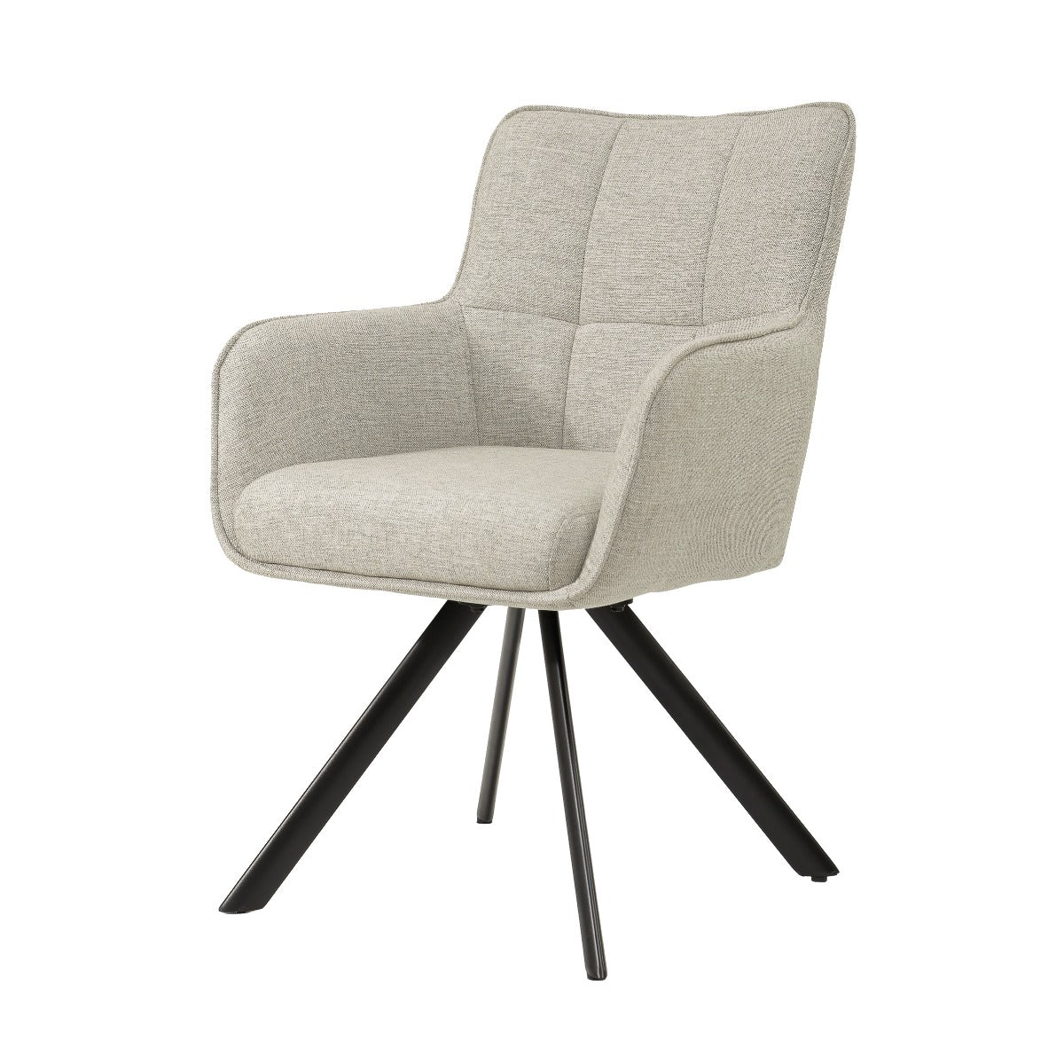 Livingfurn eetkamerstoel Tori Sand - zwart - set van 2