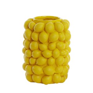 Light & Living vaas Lemon – geel – Ø31cm Light & Living vaas Lemon – geel – Ø31cm