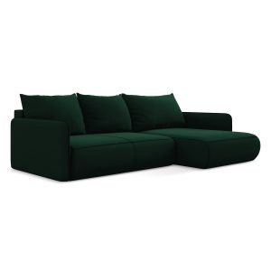LaMiaSofa hoekbank rechts Palermo – velours – flessengroen – 240x148x8 LaMiaSofa hoekbank rechts Palermo – velours – flessengroen – 240x148x8