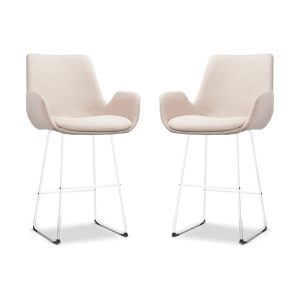 Nolon Nino-Eef Barkrukken Set van 2 – Beige – Wit – 65 cm Nolon Nino-Eef Barkrukken Set van 2 – Beige – Wit – 65 cm