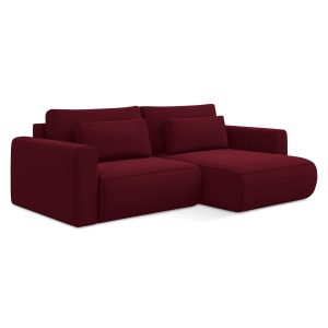LaMiaSofa hoekbank rechts Perugia – velours – bourgondië – 240x149x82 LaMiaSofa hoekbank rechts Perugia – velours – bourgondië – 240x149x82