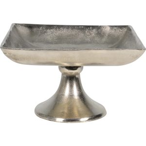 Lesli Living schaal Brush – zilver – 30x30x17cm Lesli Living schaal Brush – zilver – 30x30x17cm