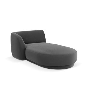 Micadoni linker meridiaan Miley flueel, grijs – 156x90x70cm