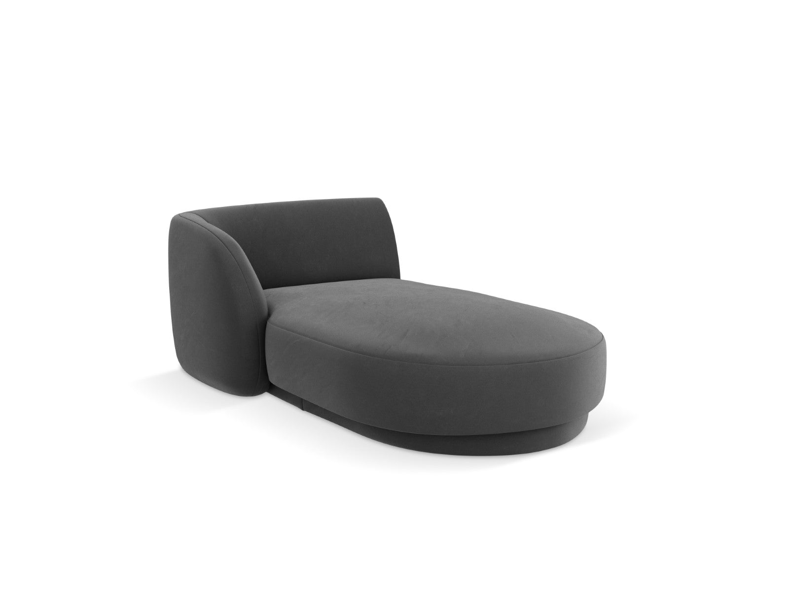 Micadoni linker meridiaan Miley flueel, grijs - 156x90x70cm