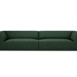 Micadoni Bank Ruby 4-zits, structurele stof, groente – 93x302x69cm Micadoni Bank Ruby 4-zits, structurele stof, groente – 93x302x69cm