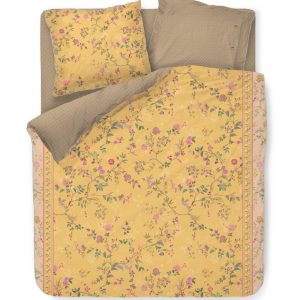 Pip Studio Dekbedovertrek Bodhi Flower – 260 x 200/220 cm – Geel