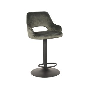 LABEL51 Barkruk Fer – Donkergroen Velvet – Zithoogte 60–80cm LABEL51 Barkruk Fer – Donkergroen Velvet – Zithoogte 60–80cm