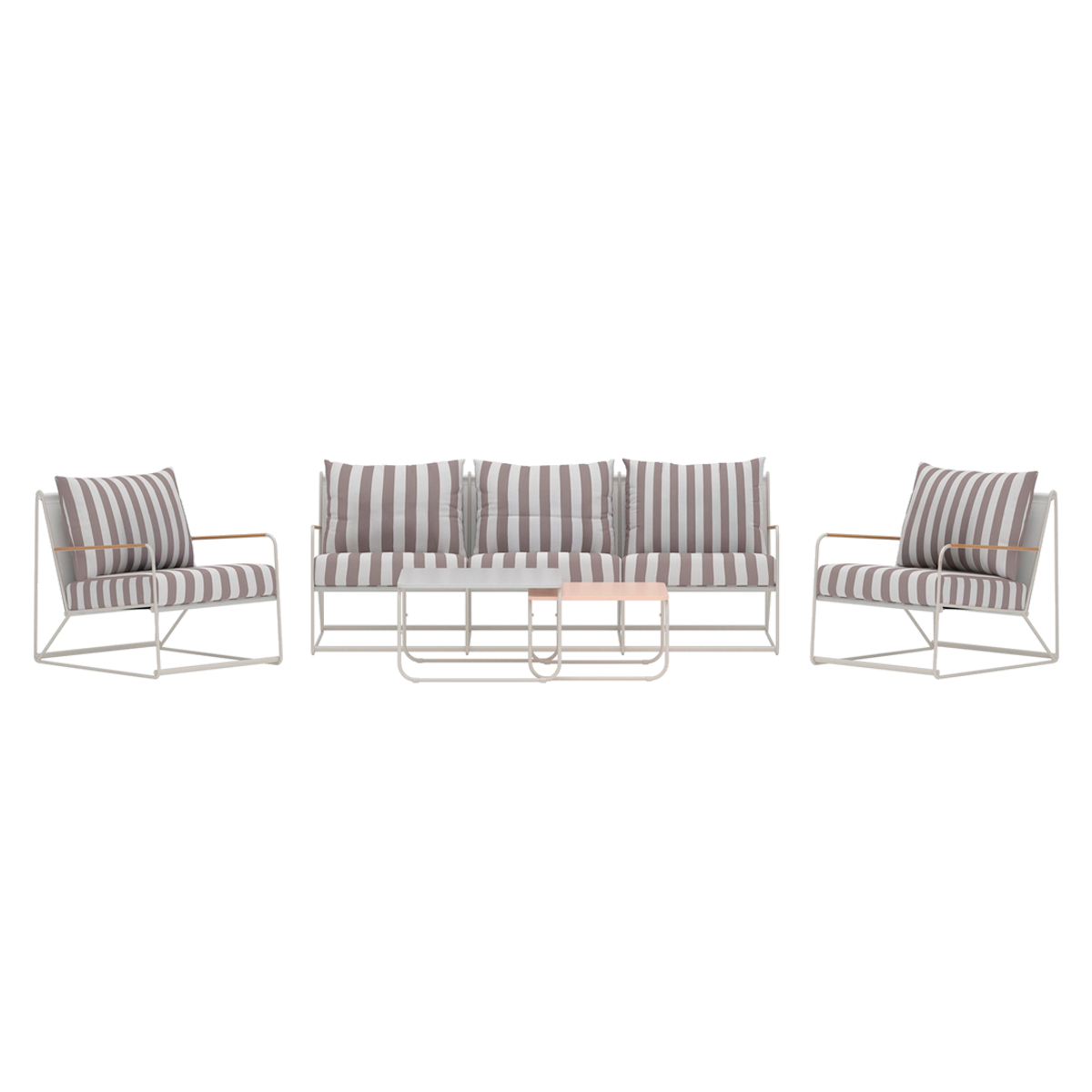 Nest outdoor Paolo 4 delige tuin loungeset beige/wit