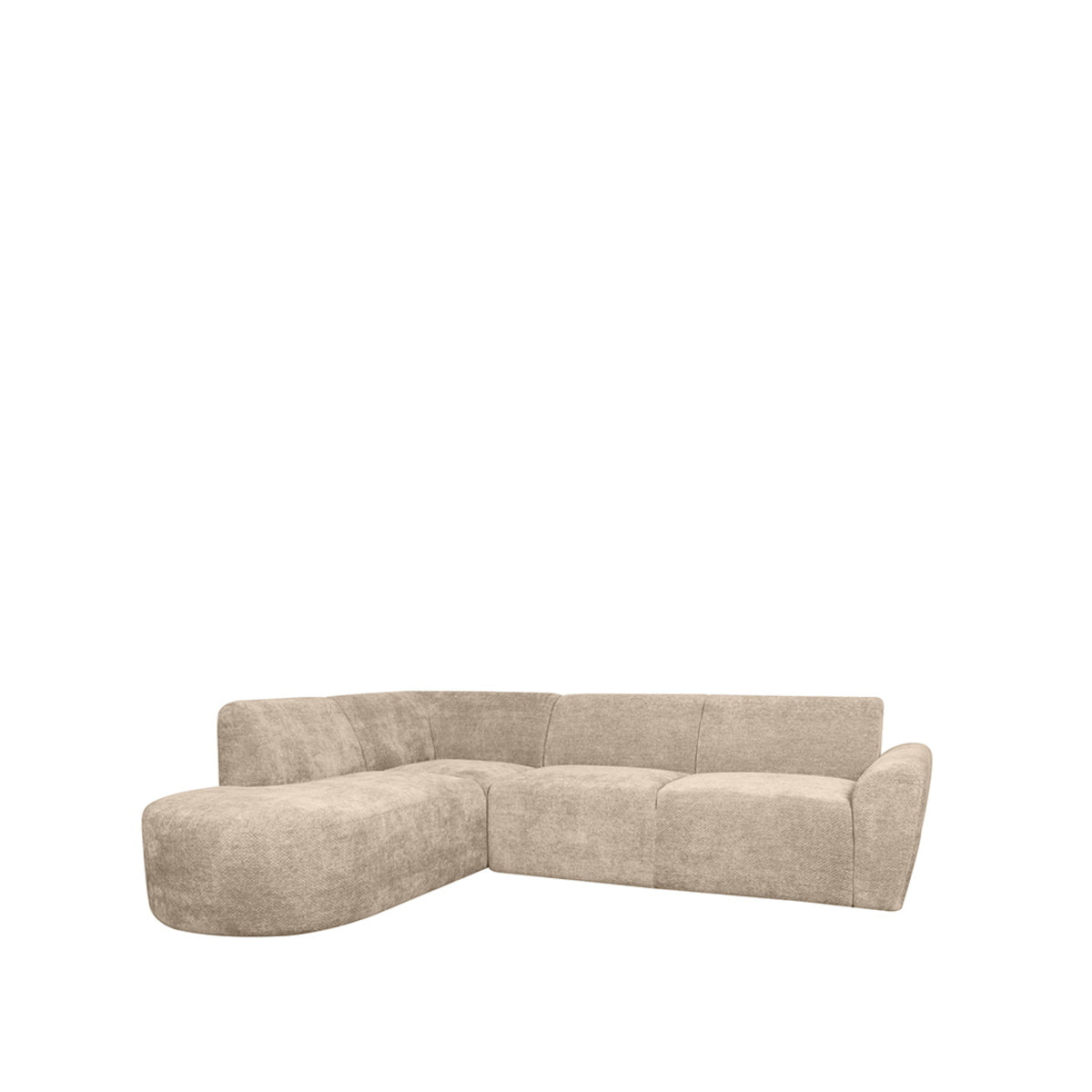LABEL51 Hoekbank Espen Links - Beige Stof - 267x223x79cm