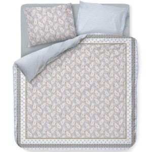 Pip Studio Dekbedovertrek Kairi Bloom – 200 x 200/220 cm – Licht blauw