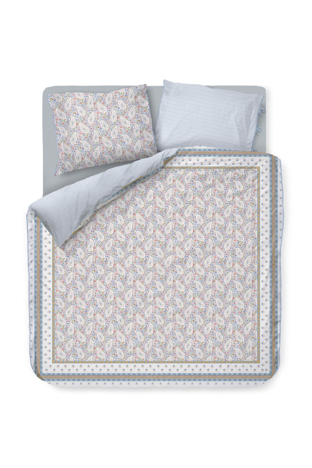 Pip Studio Dekbedovertrek Kairi Bloom - 260 x 200/220 cm - Licht blauw