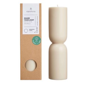 Originalhome kaars organische vorm – beige – L Originalhome kaars organische vorm – beige – L