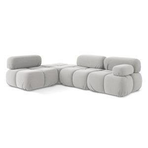LaMiaSofa hoekbank links Sanremo – velours – zilver – 285x190x70 LaMiaSofa hoekbank links Sanremo – velours – zilver – 285x190x70