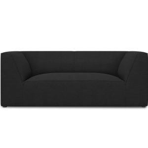 Micadoni Bank Ruby 2-zits, structurele stof, zwart – 93x174x69cm Micadoni Bank Ruby 2-zits, structurele stof, zwart – 93x174x69cm