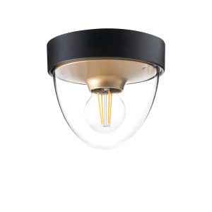 Nowodvorski buitenlamp Nook – 1 lichts – 18 x 15.5 cm – zwart – goud Nowodvorski buitenlamp Nook – 1 lichts – 18 x 15.5 cm – zwart – goud