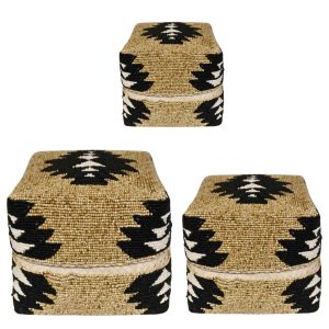 NOA MAY Offermand Loua – naturel/zwart – bamboe – 20 x 20 x 14 cm NOA MAY Offermand Loua – naturel/zwart – bamboe – 20 x 20 x 14 cm
