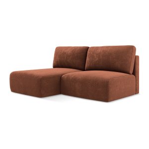 LaMiaSofa hoekbank links Ostia – chenille stof – terracotta – 210x149x LaMiaSofa hoekbank links Ostia – chenille stof – terracotta – 210x149x