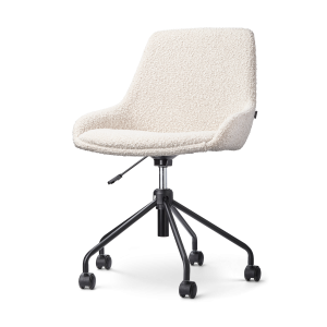 Nolon Nout-Isa Bureaustoel Bouclé Beige – Stof – Zwart Onderstel Nolon Nout-Isa Bureaustoel Bouclé Beige – Stof – Zwart Onderstel