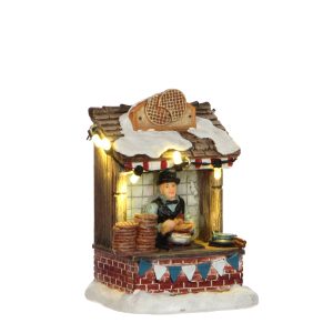 LuVille Kerstdorp Miniatuur Stroopwafelkraam – L7 x B6 x H10 cm LuVille Kerstdorp Miniatuur Stroopwafelkraam – L7 x B6 x H10 cm