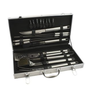 Leopold Vienna – Barbecue koffer – 18 delig – RVS Leopold Vienna – Barbecue koffer – 18 delig – RVS