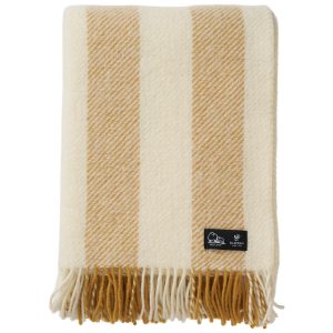 Klippan 100% wollen deken – Gotland – vertical stripe – geel- boter ge