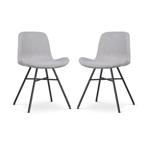 Nolon Noa-Fé Eetkamerstoelen Set van 2 – Lichtgrijs – Zwarte Poten Nolon Noa-Fé Eetkamerstoelen Set van 2 – Lichtgrijs – Zwarte Poten
