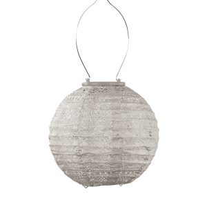 Lumiz solar lampion – spectare rond – 20 cm – licht taupe Lumiz solar lampion – spectare rond – 20 cm – licht taupe
